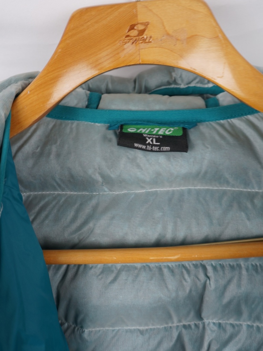 Hi-Tec Timaru Down Insulated Hoodie, Blue-Green, Women's XL - Picture 6 of 8